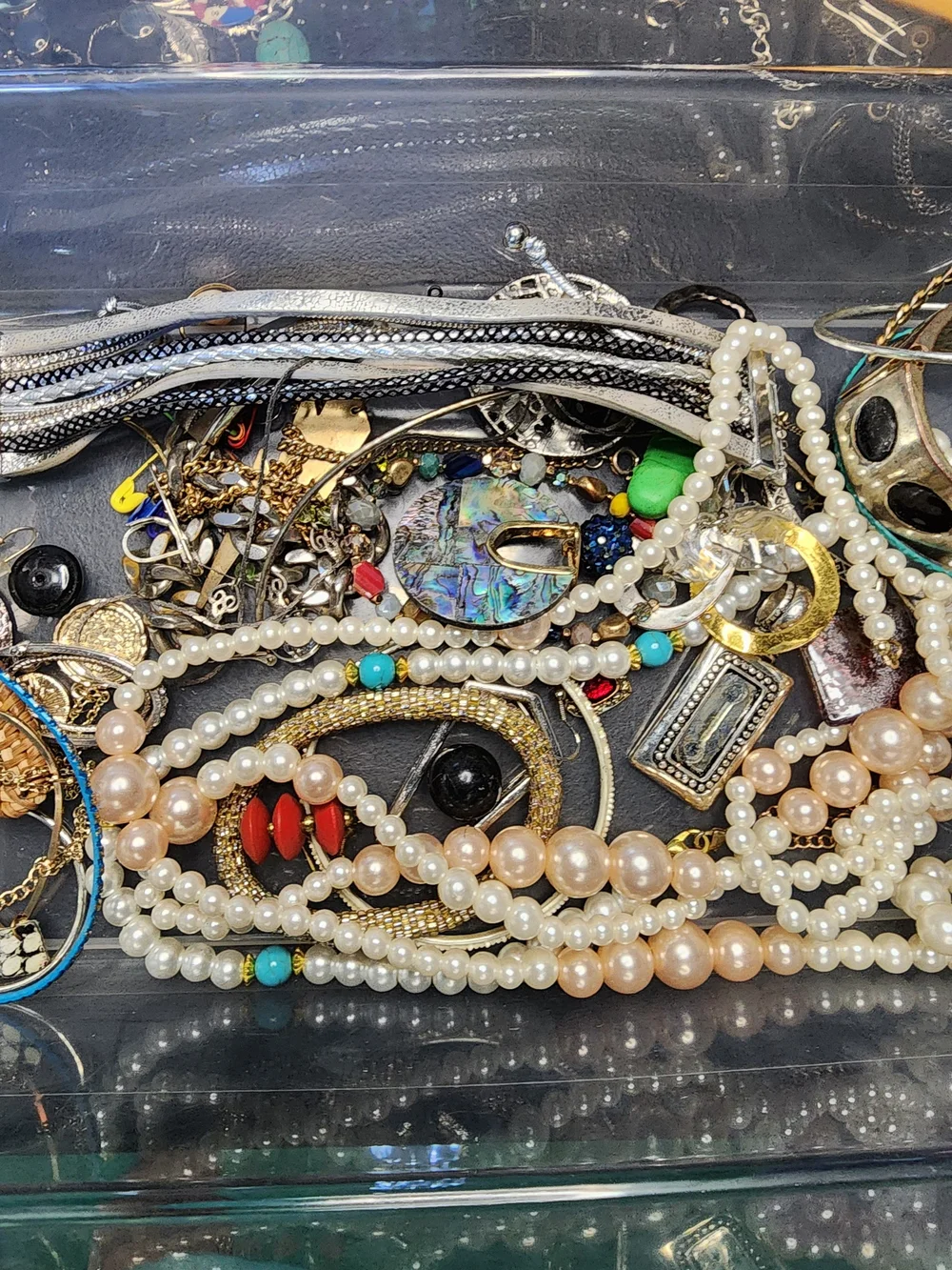 1lb Mixed Fashion Jewlery Lot For Crafting May Or May Not Have Matches